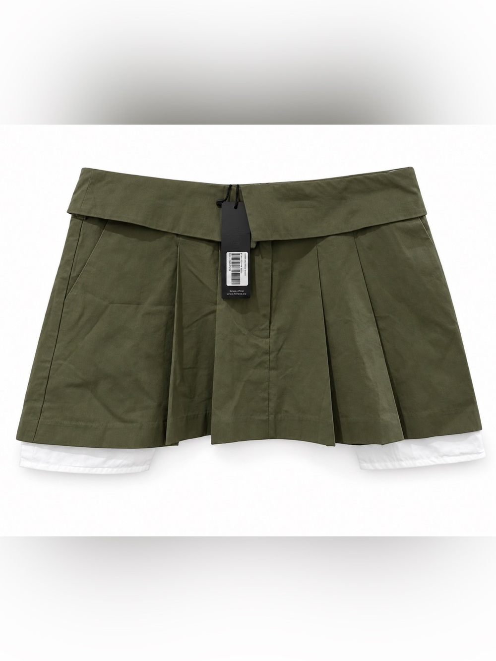 NWT Lioness Revolve Utility Pleated Mini Skirt Olive Green XL